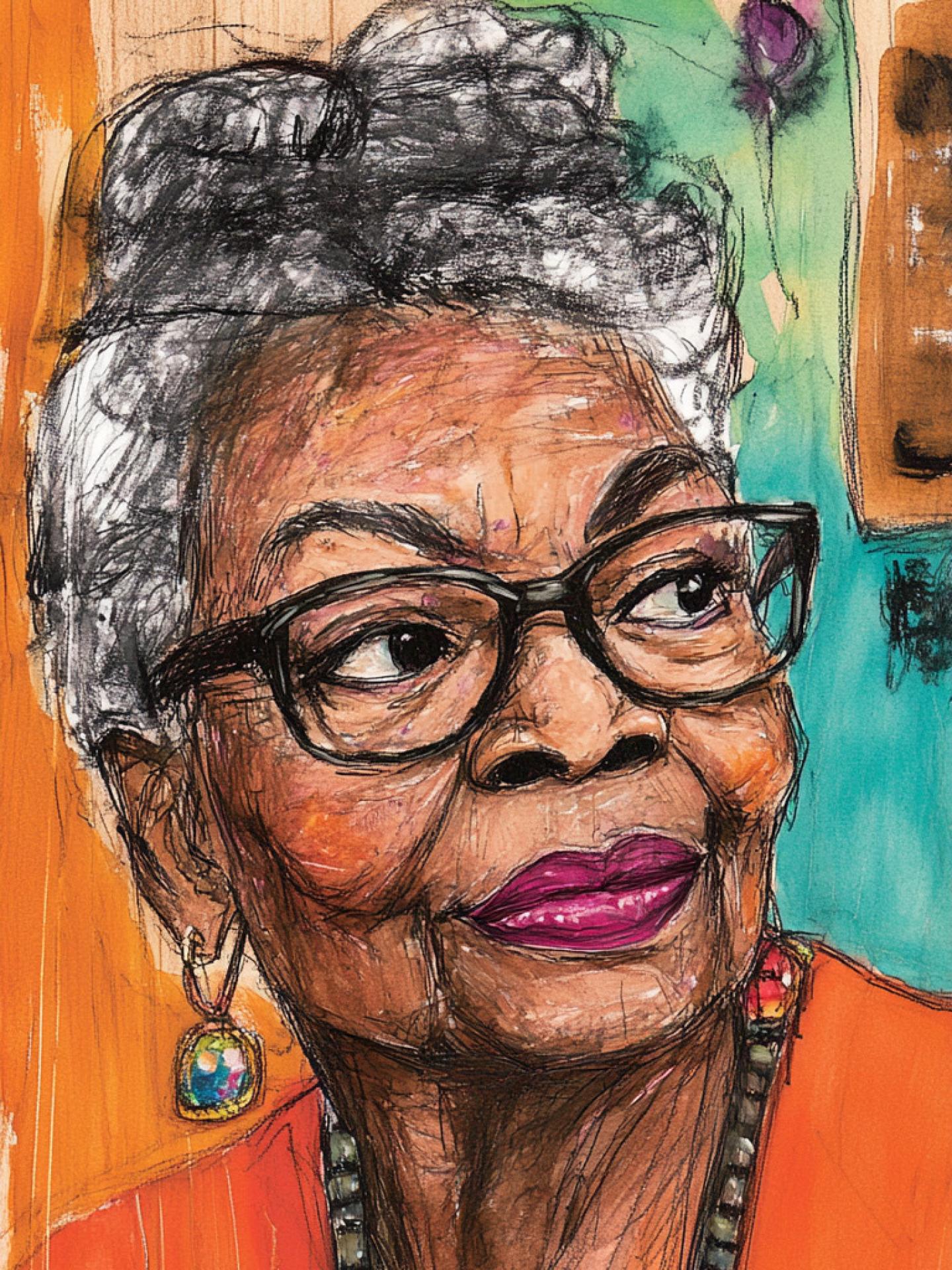 Illustratie Maya Angelou