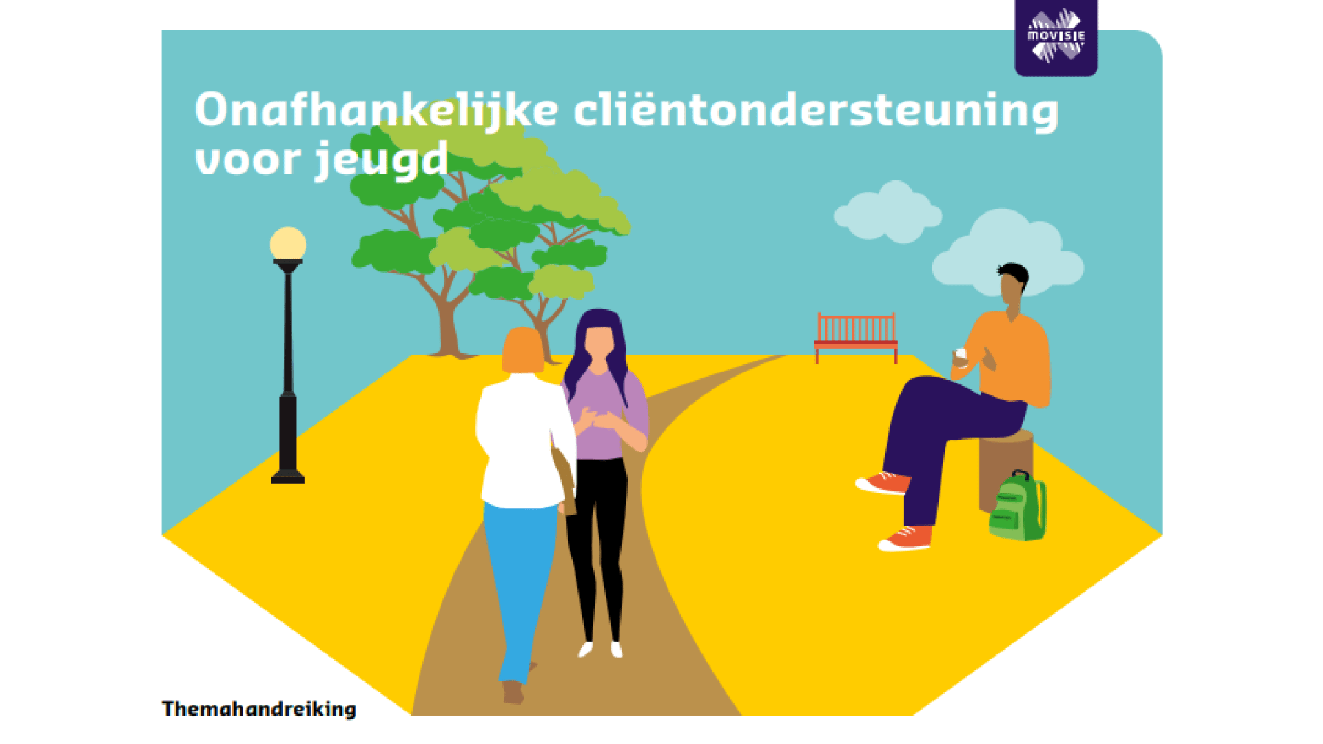Illustratie jeugd in het park