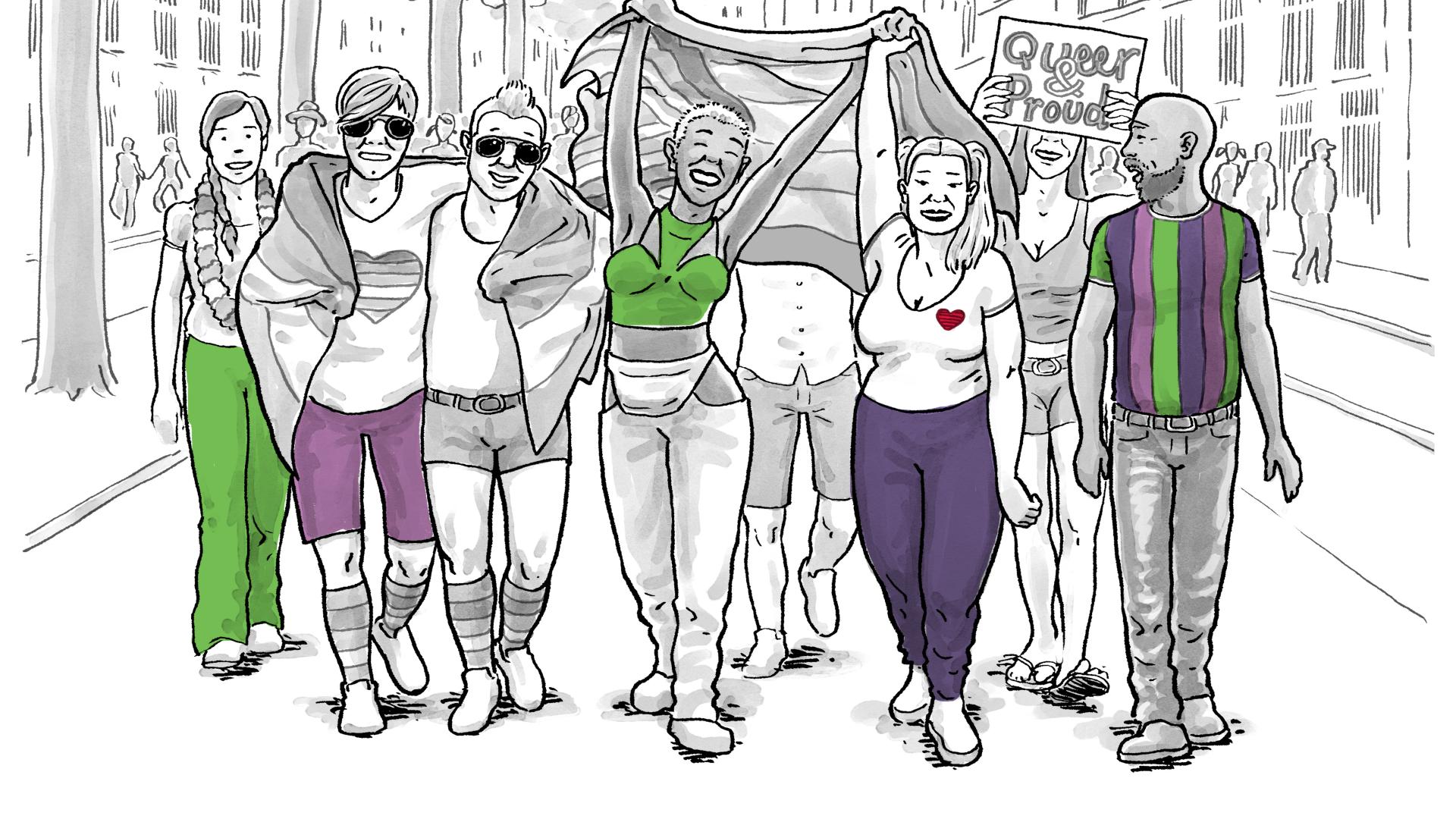 Lhbtiqa+ demonstratie