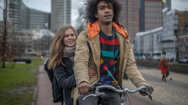 Studenten op de fiets